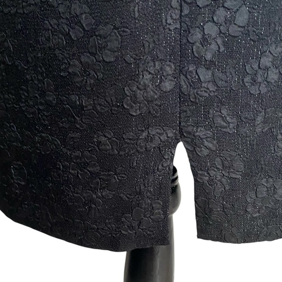 Liz Claiborne Petites Black Shimmer Floral Sleeveless Sheath Dress 8P - Picture 6 of 10